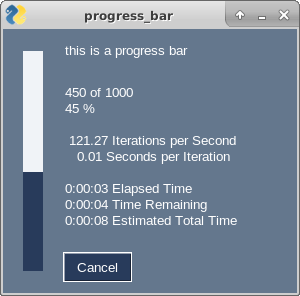 Progressbar GUI with Python