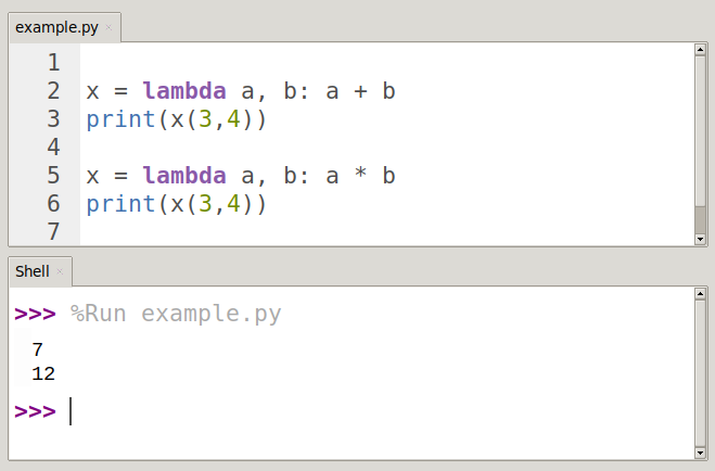 python lambda anonymous function