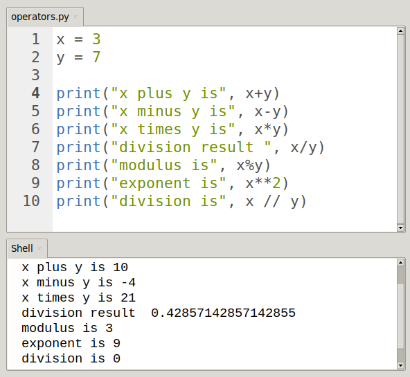 Python print integer. Modulus Operator Python.