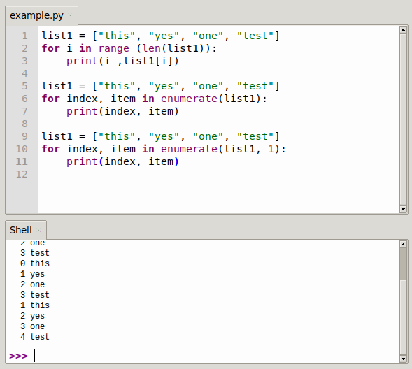 python enumerate